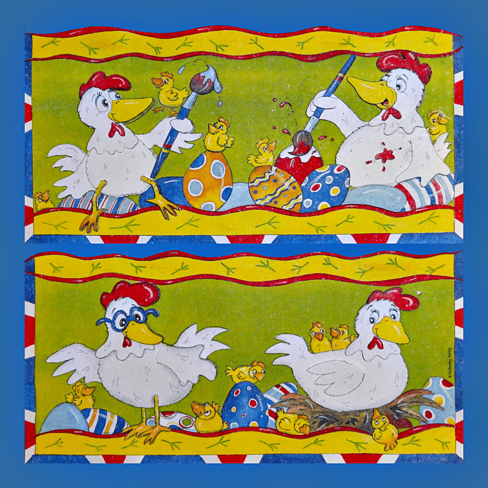 3D Vielseidig Hühner