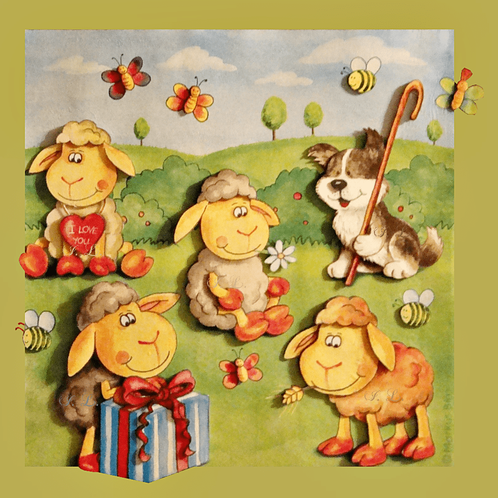 3D Vielseidig Schafe