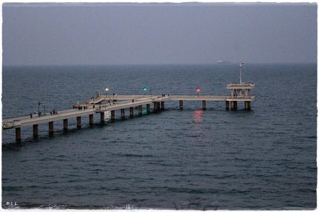 Nationalfeiertag Burgas Seebrücke (03.03.2021)