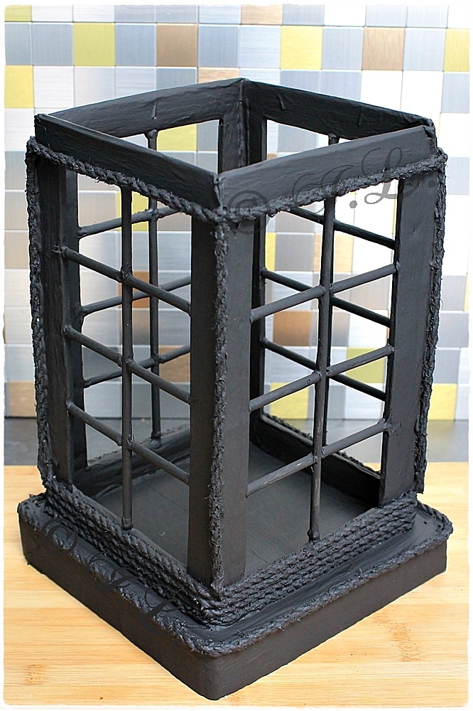 Laterne Schwarz mit Rosen