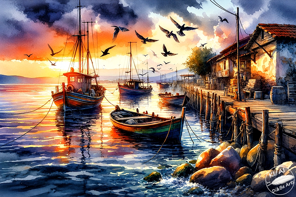 Abend am Fischerhafen