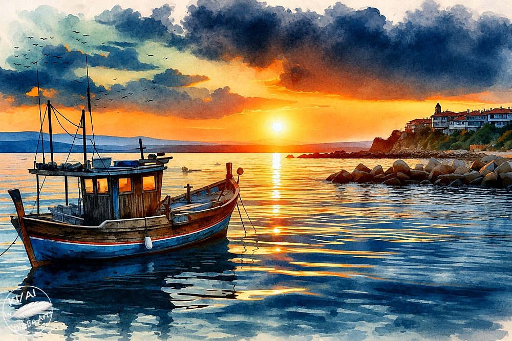 Abendlicht am Schwarzen Meer