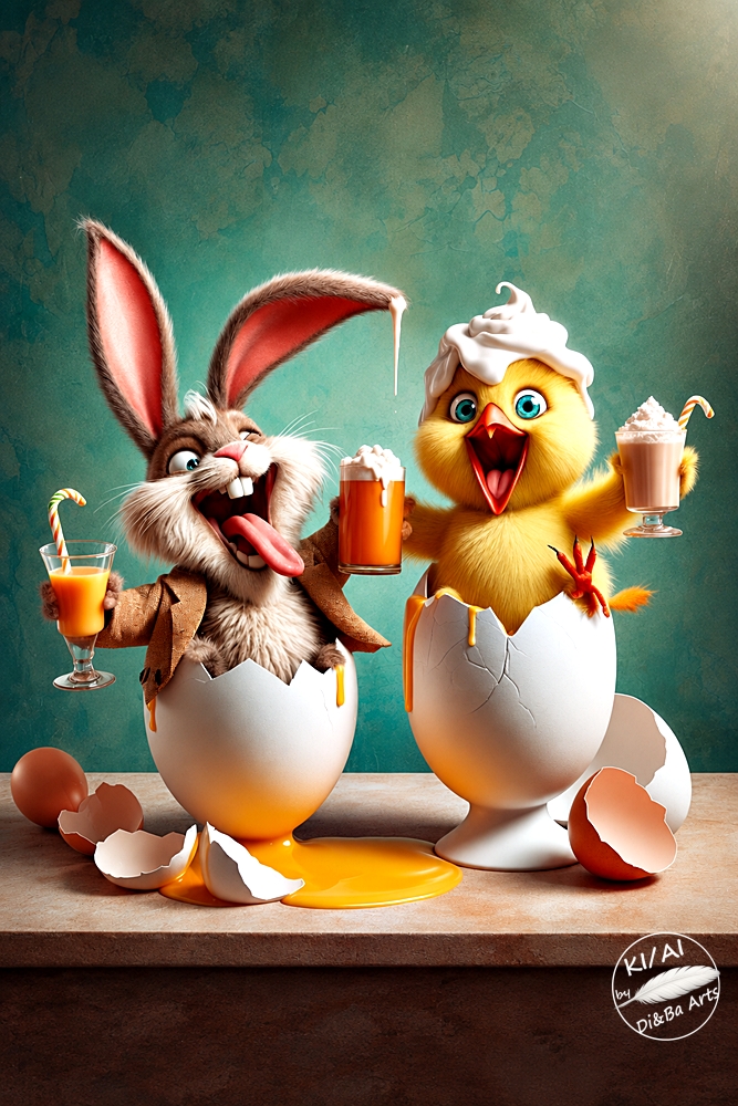 Osterdrinks im Eierschalenlook