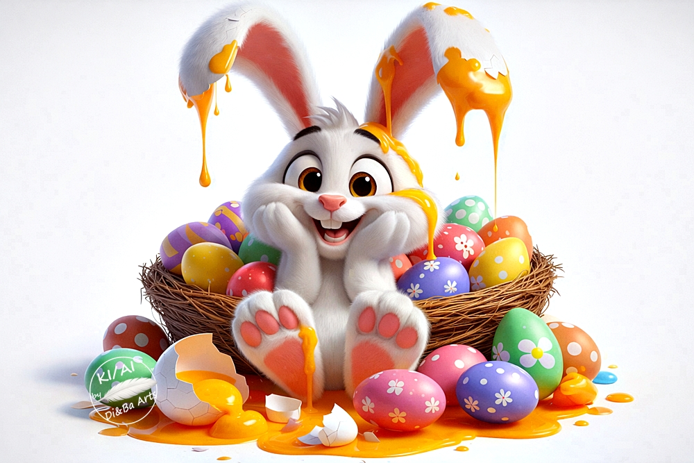 Osterhase mit Eigelbkrone