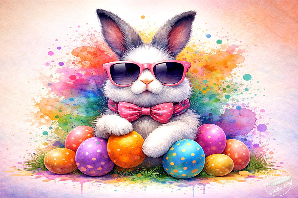 Osterhase mit cooler Sonnenbrille