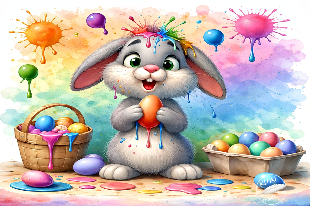 Farbenfroher Osterhase