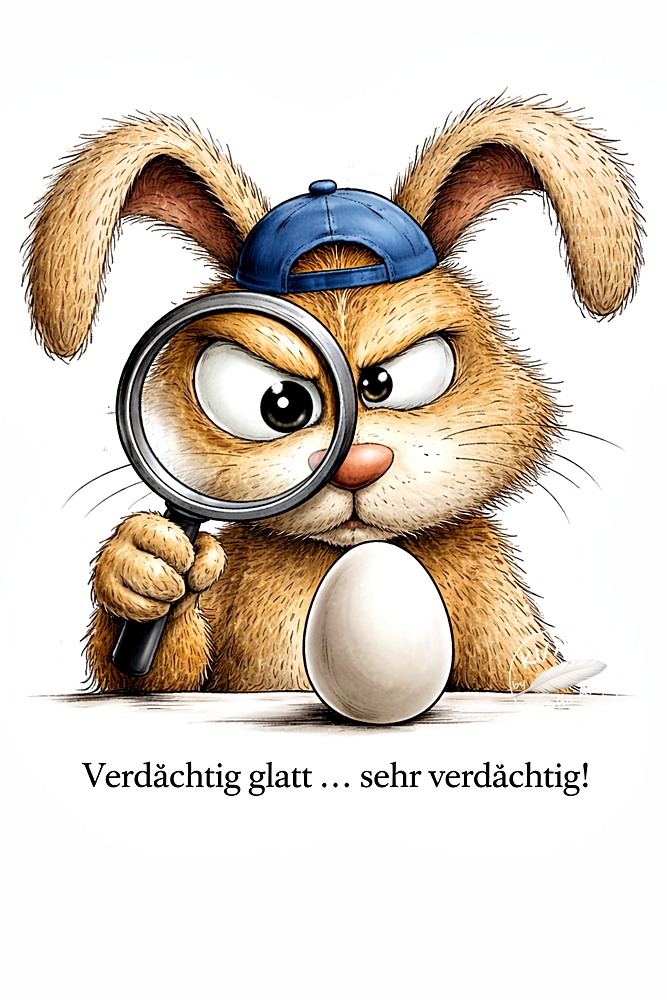 Verdächtig glattes Osterei