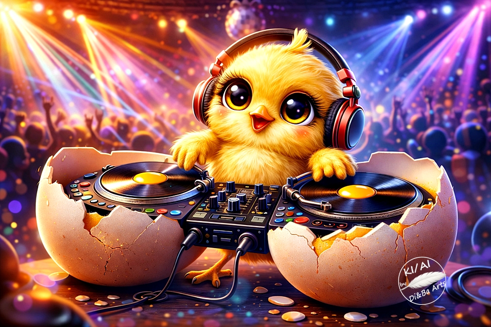 Küken legt als DJ richtig auf
