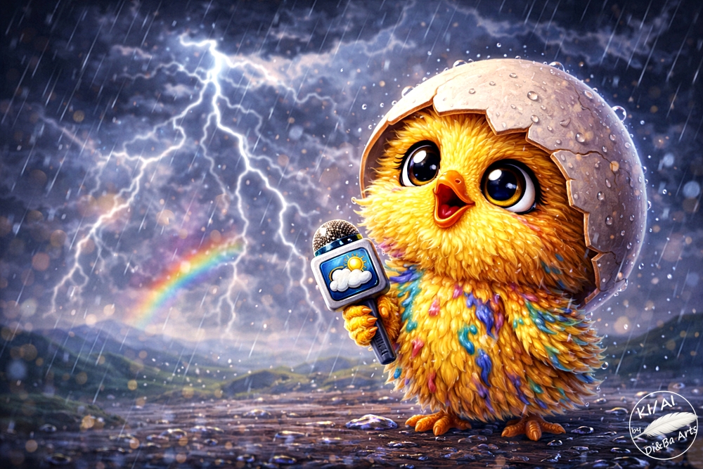Küken als Wetterreporter