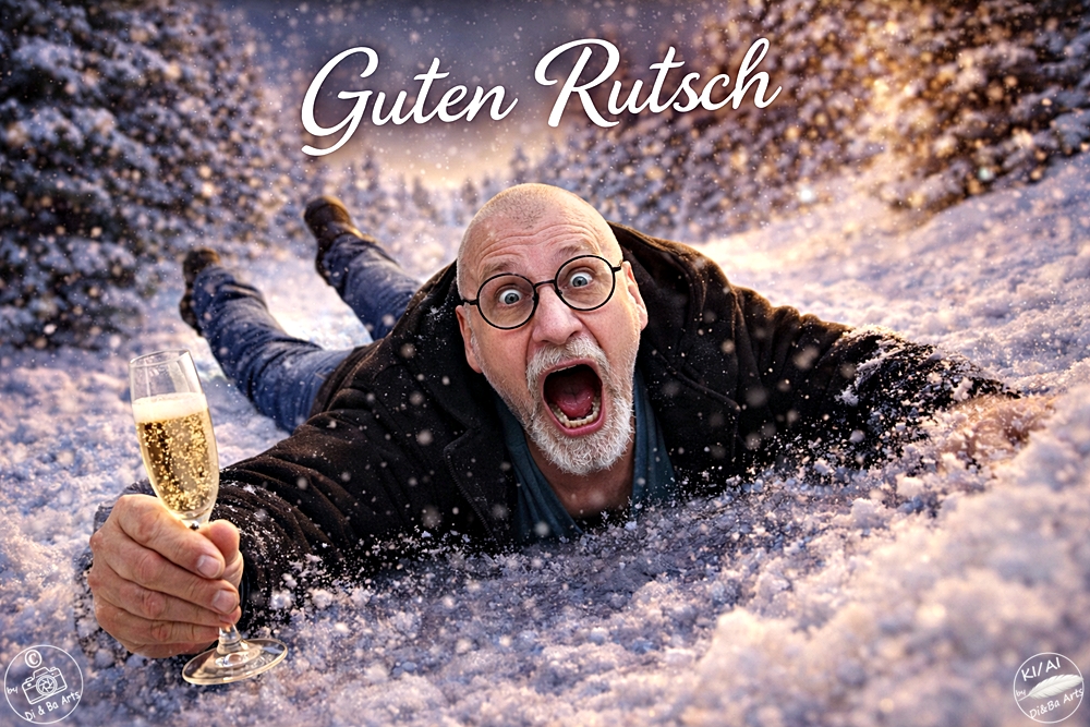 Rutschpartie mit Sekt
