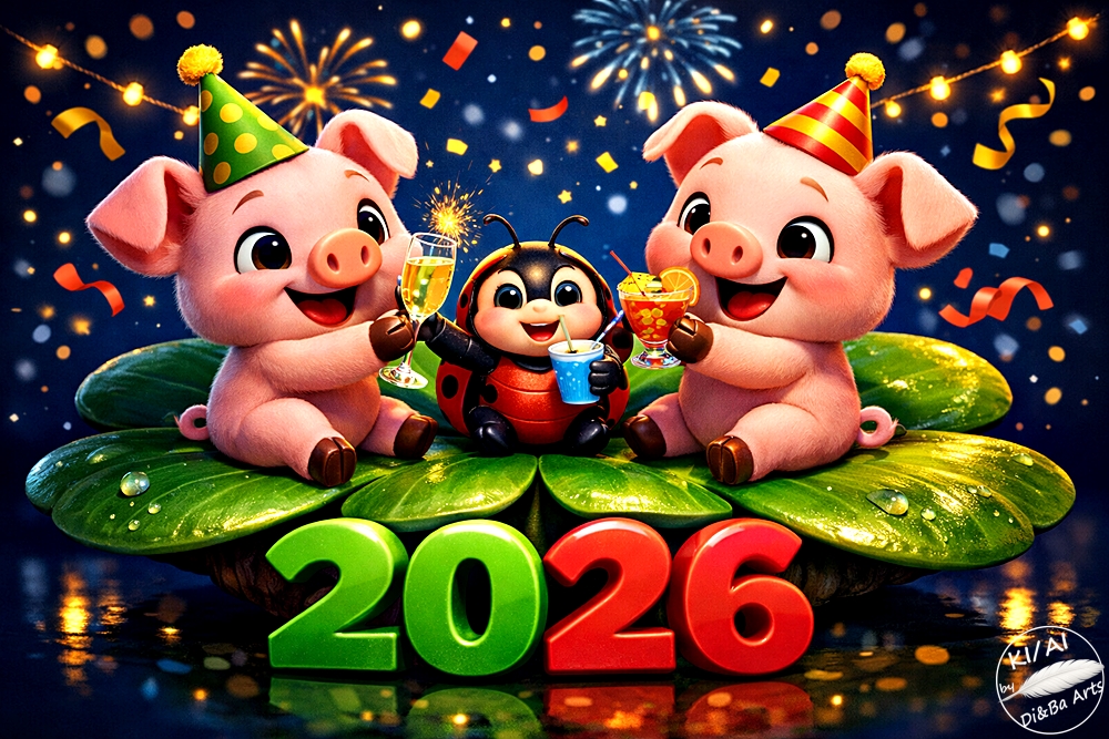 Glücksbringer feiern Silvester