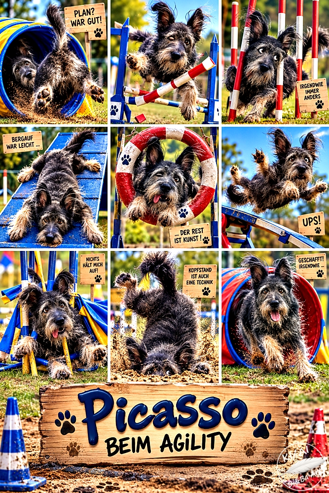Hund auf Hinderniskurs