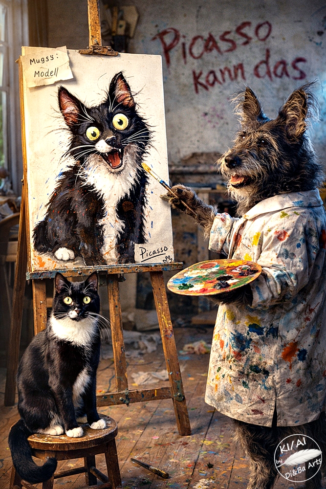 Künstlerisches Katzenportrait