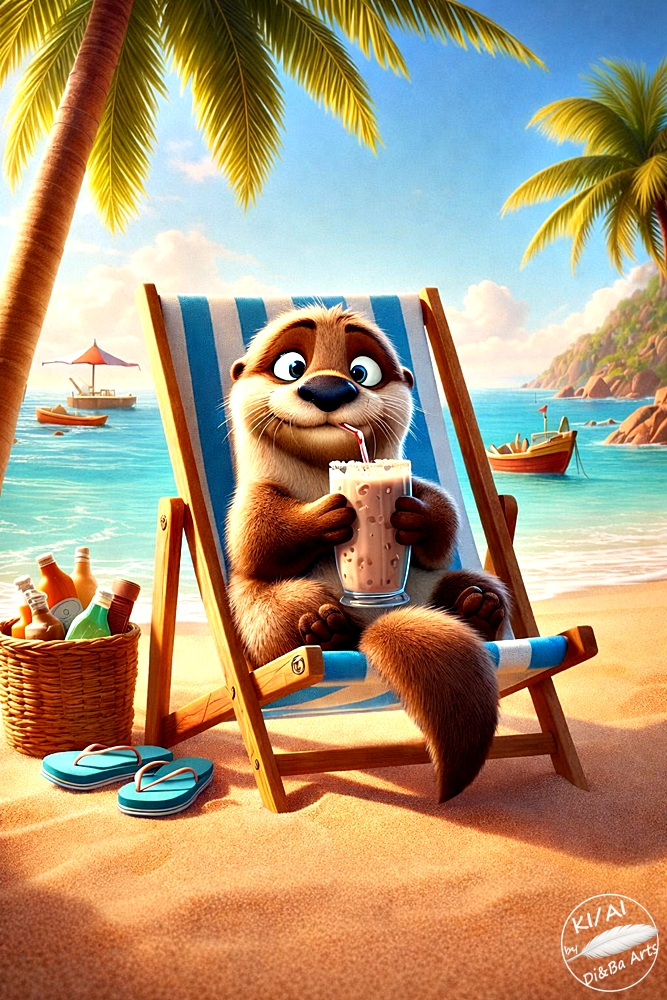 Otter im Urlaubsmodus