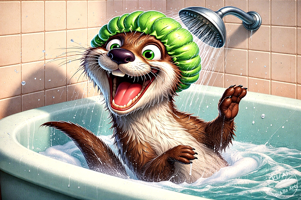 Schaumbad außer Rand und Otter