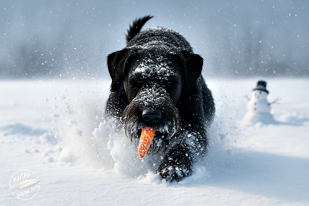 Karottenklau im Schneegestöber