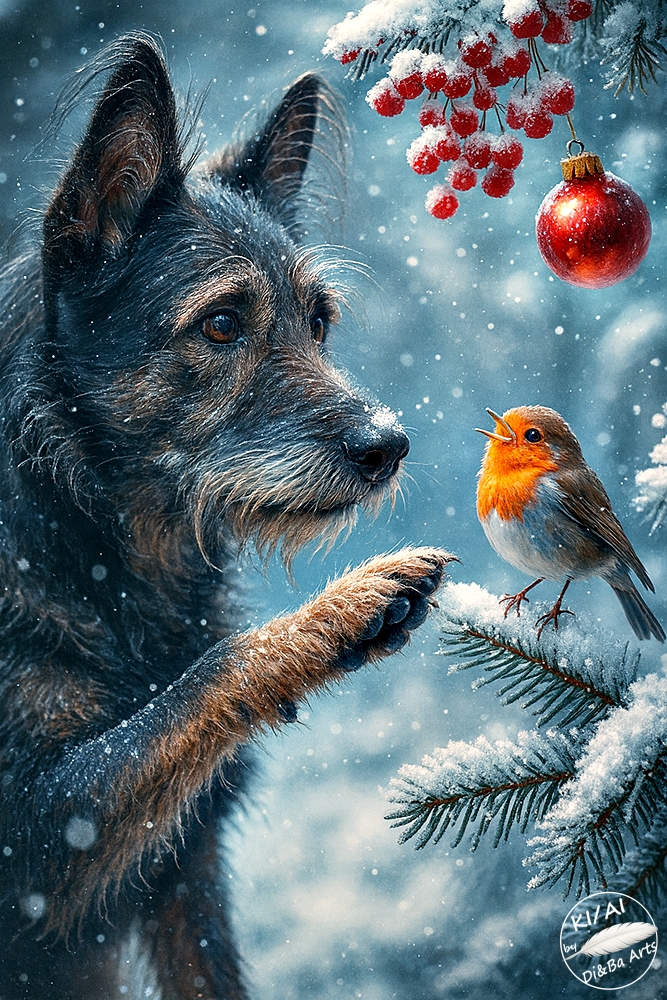 Winterfreundschaft im Schnee